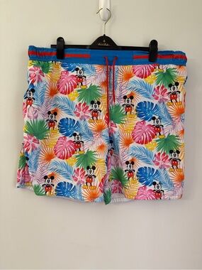 Disney Store Mickey Mouse mens lined swim shorts trunks size 2XL